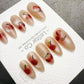 4for3 Timed Offer) Reusable Blushing Cherry Sparkle | Handmade Press On Gel Acrylic Nails
