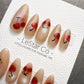 4for3 Timed Offer) Reusable Blushing Cherry Sparkle | Handmade Press On Gel Acrylic Nails
