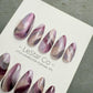 Reusable Amethyst Lilac Cat Eye Swirl | Handmade Press On Gel Nails | 4for3 Timed Offer