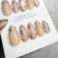 Reusable Petal Glow Nude Beige | Handmade Press On Gel Acrylic Nails | 4for3 Timed Offer