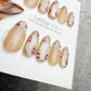 Reusable Petal Glow Nude Beige | Handmade Press On Gel Acrylic Nails | 4for3 Timed Offer