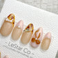 Reusable Nude Amber French 3D Bow | Handmade Press On Gel Nails | 4for3 Timed Offer