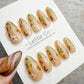 Reusable Christmas Leaf Serenade | Handmade Press On Gel Nails | 4for3 Timed Offer