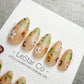 Reusable Christmas Leaf Serenade | Handmade Press On Gel Nails | 4for3 Timed Offer