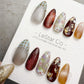 Reusable Maple Garden Latte | Handmade Press On Gel Acrylic Nails | 4for3 Timed Offer
