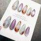 Reusable Lavender Marble Mist | Handmade Press On Gel Acrylic Nails | 4for3 Timed Offer