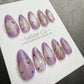 Reusable Lavender Stardust Trails | Handmade Press On Gel Acrylic Nails | 4for3 Timed Offer