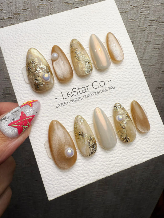 Reusable Lavender Marble Mist | Handmade Press On Gel Acrylic Nails | 4for3 Timed Offer