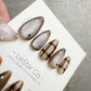 Reusable Mocha Brown Cat Eye Star | Handmade Press On Gel Nails | 4for3 Timed Offer