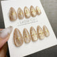 Reusable Gold Cat Eye Gold Cross | Handmade Press On Gel Nails | 4for3 Timed Offer