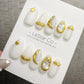 Reusable White Alabaster Luxe | Handmade Press On Gel Acrylic Nails | 4for3 Timed Offer