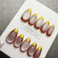Reusable Golden Velvet Twilight Cat Eye | Handmade Press On Gel Nails | 4for3 Timed Offer