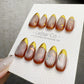 Reusable Golden Velvet Twilight Cat Eye | Handmade Press On Gel Nails | 4for3 Timed Offer