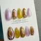 Reusable Amethyst Gold Halo | Handmade Press On Gel Acrylic Nails | 4for3 Timed Offer