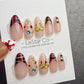 Reusable Christmas Bow Dream | Handmade Press On Gel Acrylic Nails | 4for3 Timed Offer