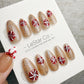 Reusable Christmas Candy Pop | Handmade Press On Gel Acrylic Nails | 4for3 Timed Offer