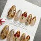 Reusable Christmas Festive Orchard Glow | Handmade Press On Gel Acrylic Nails | 4for3 Timed Offer