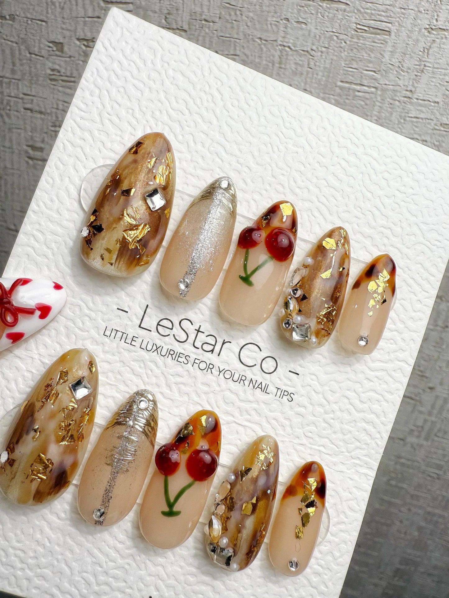 Reusable Christmas Festive Orchard Glow | Handmade Press On Gel Acrylic Nails | 4for3 Timed Offer