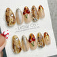 Reusable Christmas Festive Orchard Glow | Handmade Press On Gel Acrylic Nails | 4for3 Timed Offer