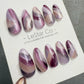 Reusable Amethyst Lilac Cat Eye Swirl | Handmade Press On Gel Nails | 4for3 Timed Offer