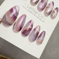 Reusable Amethyst Lilac Cat Eye Swirl | Handmade Press On Gel Nails | 4for3 Timed Offer