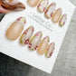Reusable Petal Glow Nude Beige | Handmade Press On Gel Acrylic Nails | 4for3 Timed Offer