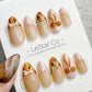 Reusable Nude Amber French 3D Bow | Handmade Press On Gel Nails | 4for3 Timed Offer