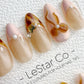 Reusable Nude Amber French 3D Bow | Handmade Press On Gel Nails | 4for3 Timed Offer