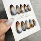 Reusable Grey Blue Brown Gradient | Handmade Press On Gel Nails | 4for3 Timed Offer