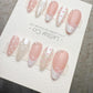Reusable Pink Parfait Bow | Handmade Press On Gel Acrylic Nails | 4for3 Timed Offer