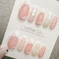 Reusable Pink Parfait Bow | Handmade Press On Gel Acrylic Nails | 4for3 Timed Offer