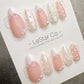 Reusable Pink Parfait Bow | Handmade Press On Gel Acrylic Nails | 4for3 Timed Offer