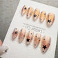 Reusable Peach Nova | Handmade Press On Gel Acrylic Nails | 4for3 Timed Offer
