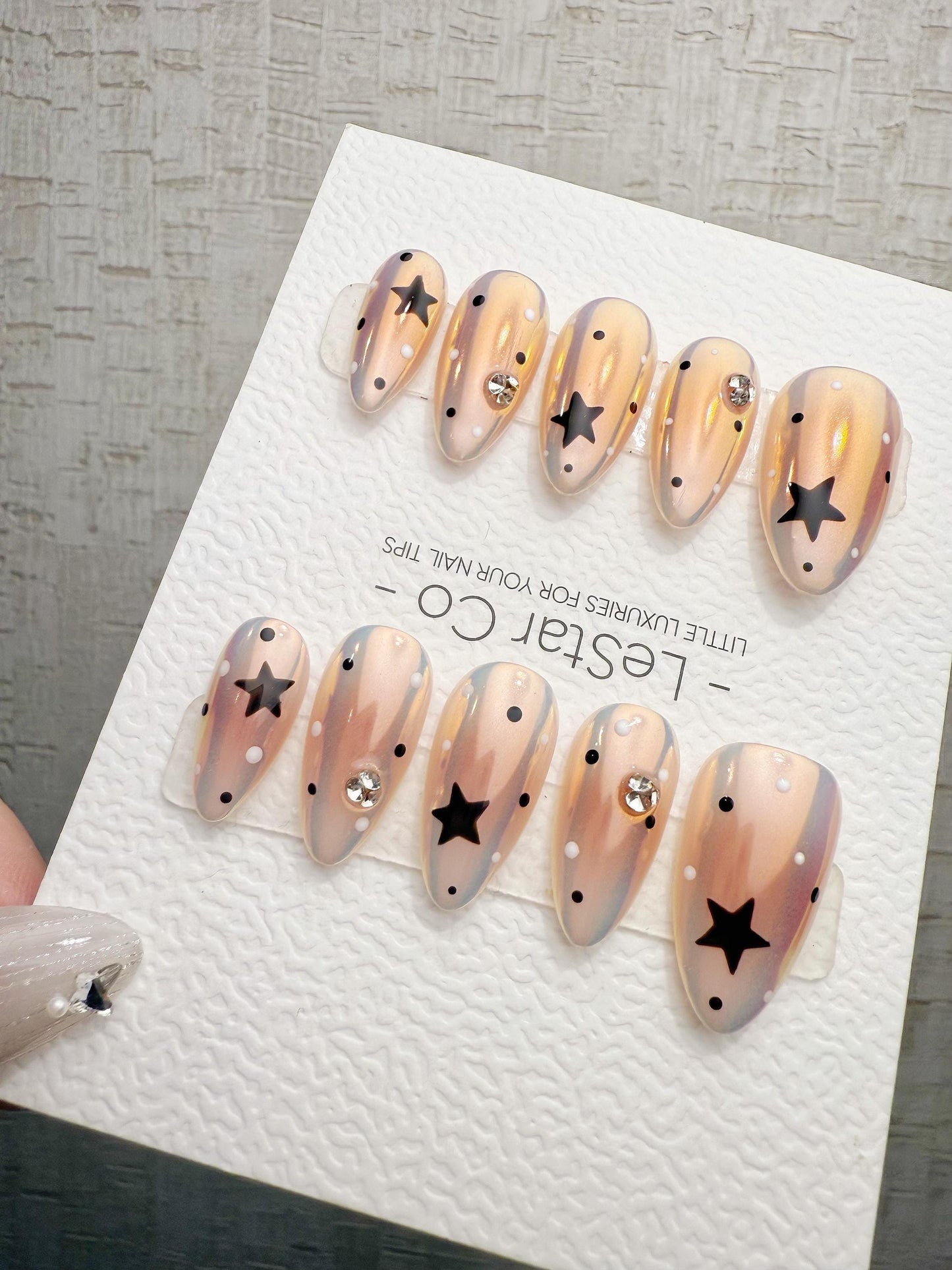 Reusable Peach Nova | Handmade Press On Gel Acrylic Nails | 4for3 Timed Offer