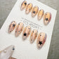 Reusable Peach Nova | Handmade Press On Gel Acrylic Nails | 4for3 Timed Offer