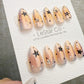 Reusable Peach Nova | Handmade Press On Gel Acrylic Nails | 4for3 Timed Offer
