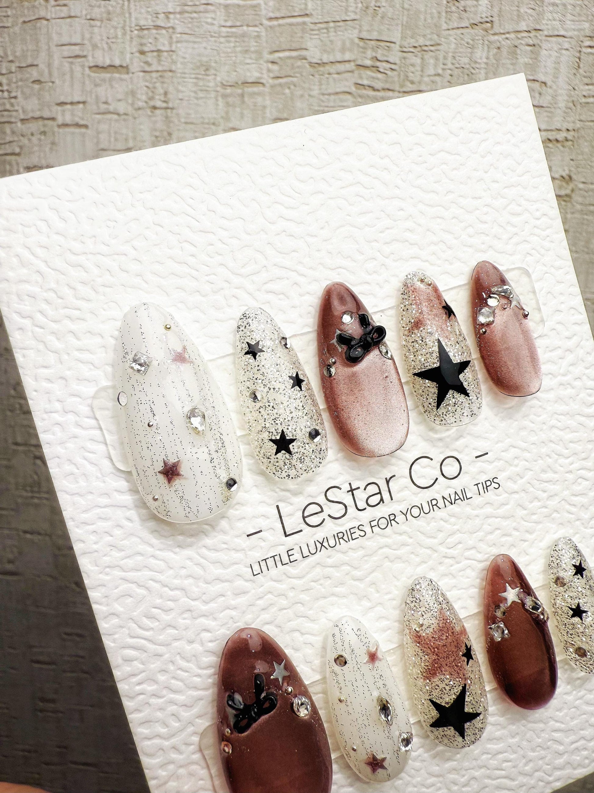 Reusable Dusty Rose Orbit Cat Eye | Handmade Press On Gel Acrylic Nails | 4for3 Timed Offer