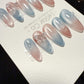 Reusable Cotton Cosmos Cat Eye | Handmade Press On Gel Acrylic Nails | 4for3 Timed Offer