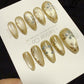 Reusable Golden Dusk Petals Cat Eye | Handmade Press On Gel Acrylic Nails | 4for3 Timed Offer