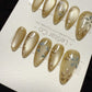 Reusable Golden Dusk Petals Cat Eye | Handmade Press On Gel Acrylic Nails | 4for3 Timed Offer