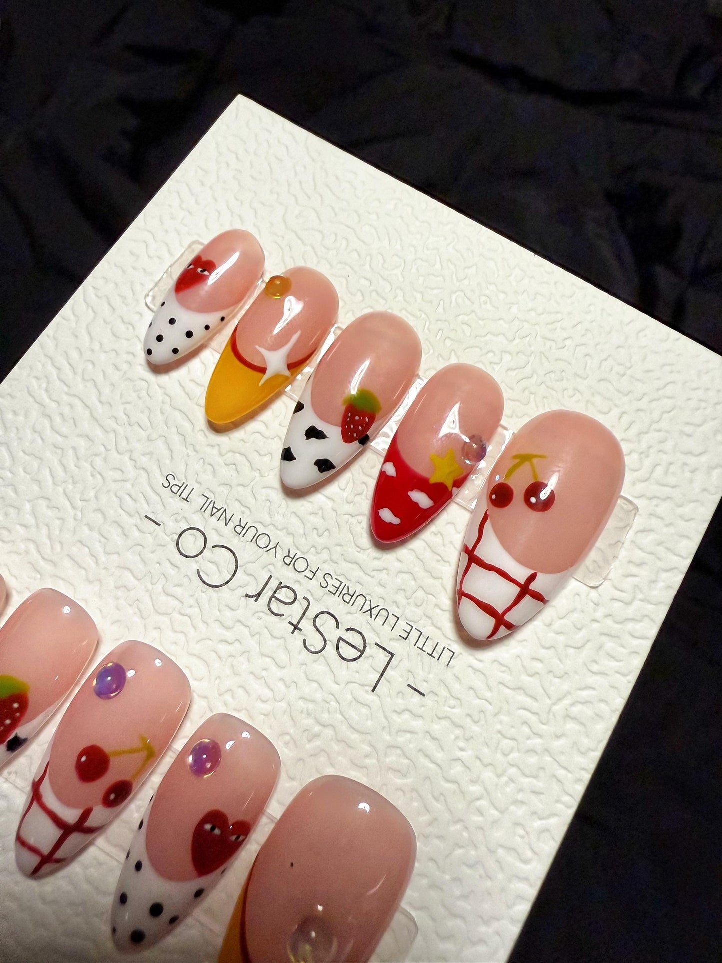 Whimsical Berry Carnival | Handmade Press On Gel Acrylic Nails | 4for3 Timed Offer