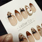 Reusable Brownie Belle | Handmade Press On Gel Acrylic Nails | 4for3 Timed Offer