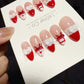 Reusable Cherry Lace Love | Handmade Press On Gel Acrylic Nails | 4for3 Timed Offer