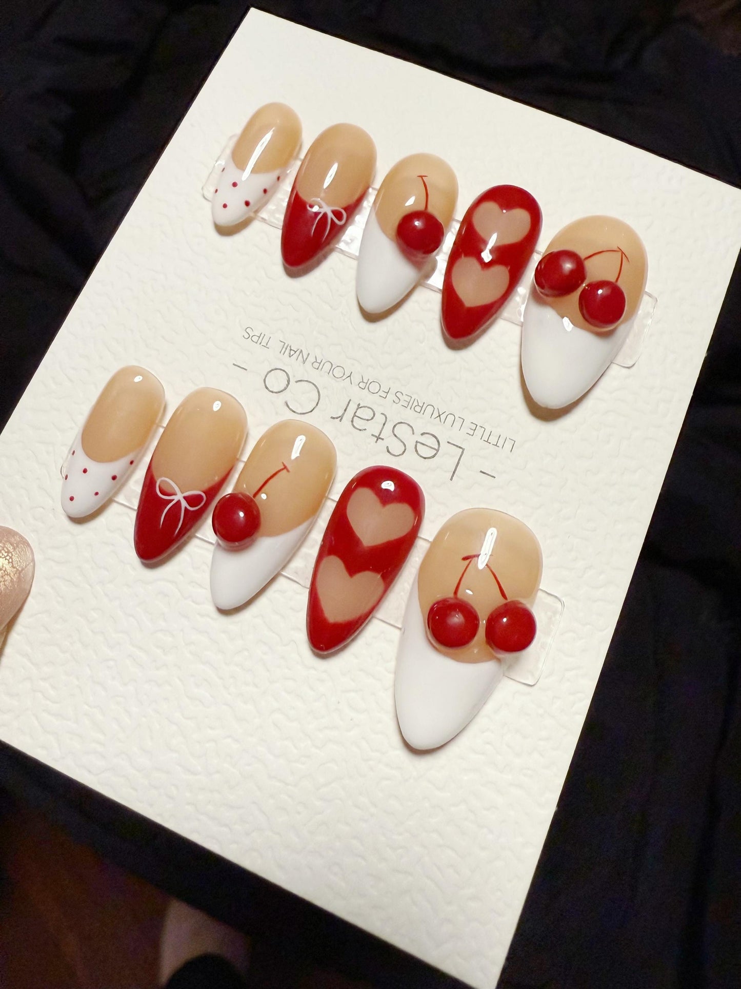 Reusable Sweetheart Dip | Handmade Press On Gel Acrylic Nails | 4for3 Timed Offer