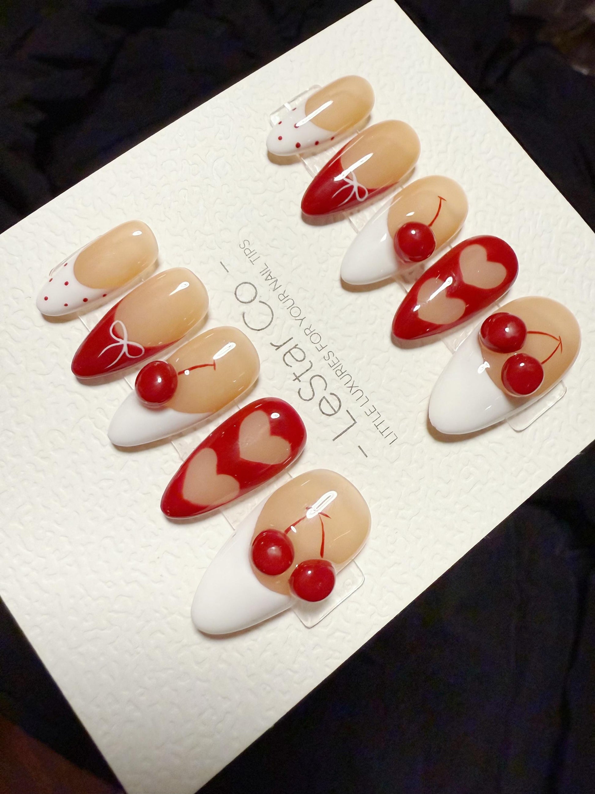 Reusable Sweetheart Dip | Handmade Press On Gel Acrylic Nails | 4for3 Timed Offer