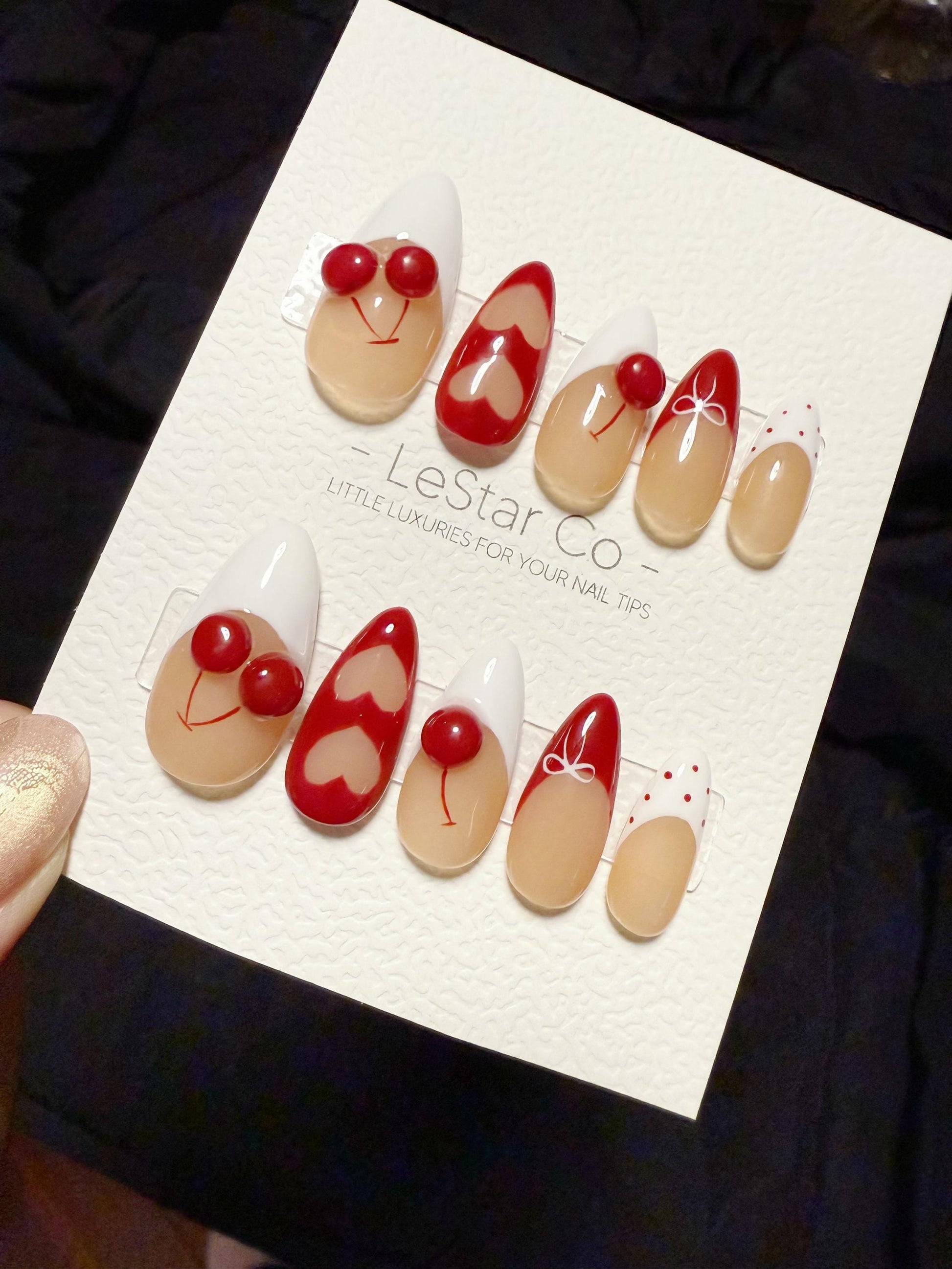 Reusable Sweetheart Dip | Handmade Press On Gel Acrylic Nails | 4for3 Timed Offer