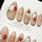 Reusable Berry Petal Cat Eye | Handmade Press On Gel Acrylic Nails | 4for3 Timed Offer