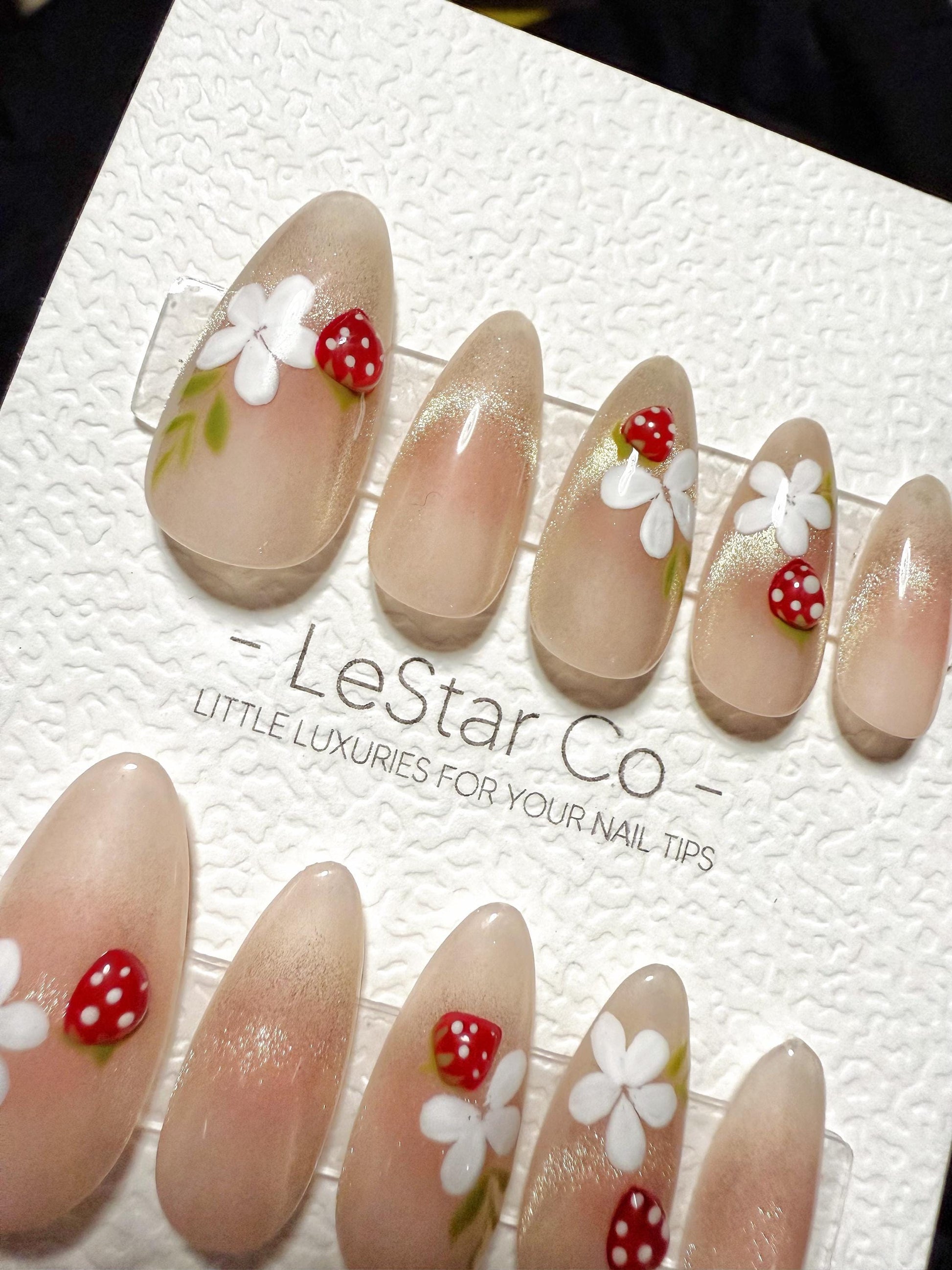Reusable Berry Petal Cat Eye | Handmade Press On Gel Acrylic Nails | 4for3 Timed Offer