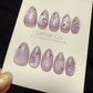 Reusable Lavender Illusion Cat Eye| Handmade Press On Gel Acrylic Nails | 4for3 Timed Offer