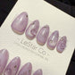 Reusable Lavender Illusion Cat Eye| Handmade Press On Gel Acrylic Nails | 4for3 Timed Offer